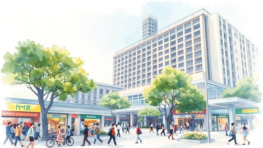 서면 써밋 더뉴: 분양 정보, 입지, 평면도 완벽 분석 3 입지 분석: 교통 & 생활 (watercolor 스타일)