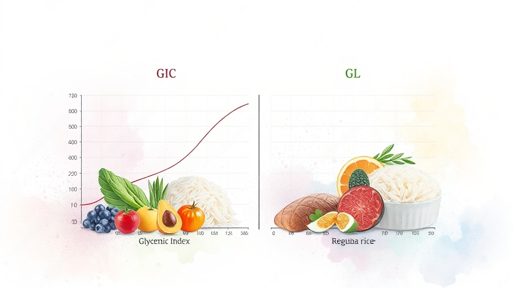 GI/GL 지수 이해하기 (watercolor 스타일)