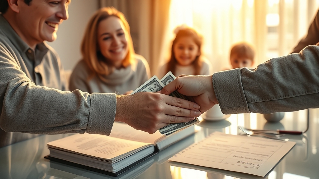 배우자 및 손주 증여 시 주의사항 (realistic 스타일)