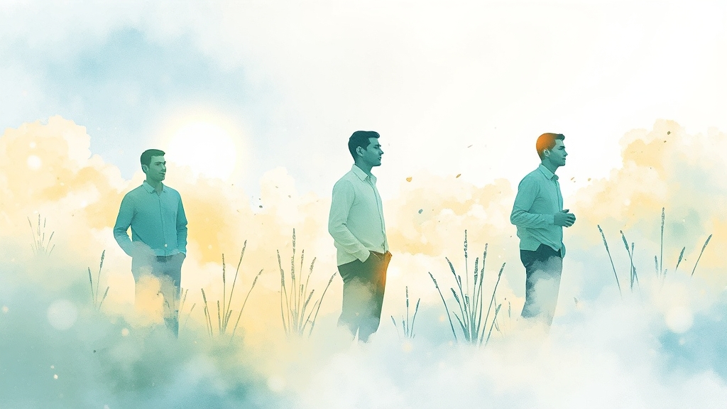 전립선 건강, 유산균 성분 (watercolor 스타일)