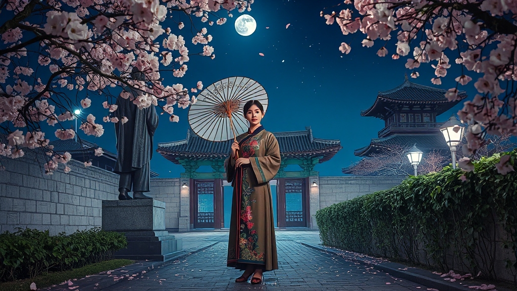 야간개장 관람 준비물 (realistic 스타일)