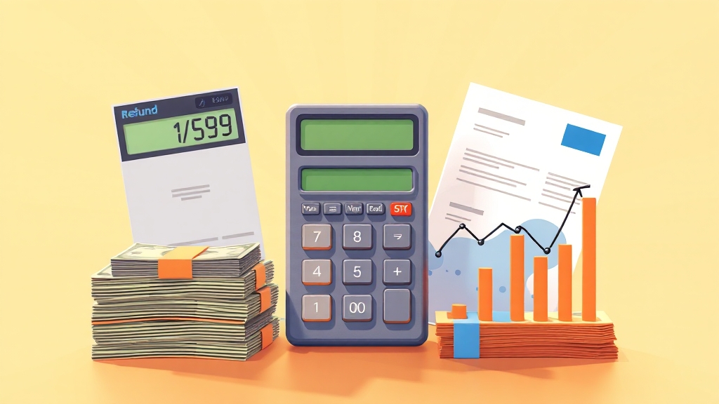 환급금 계산 방법 (illustration 스타일)