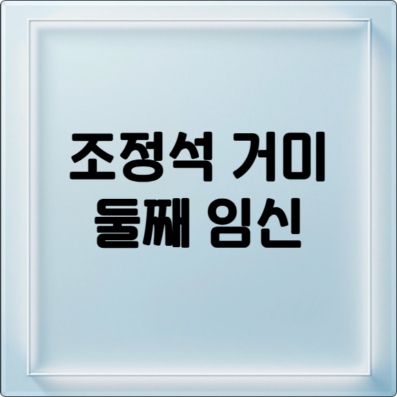 조정석 거미, 둘째 임신! '좀비딸' 흥행까지 겹경사