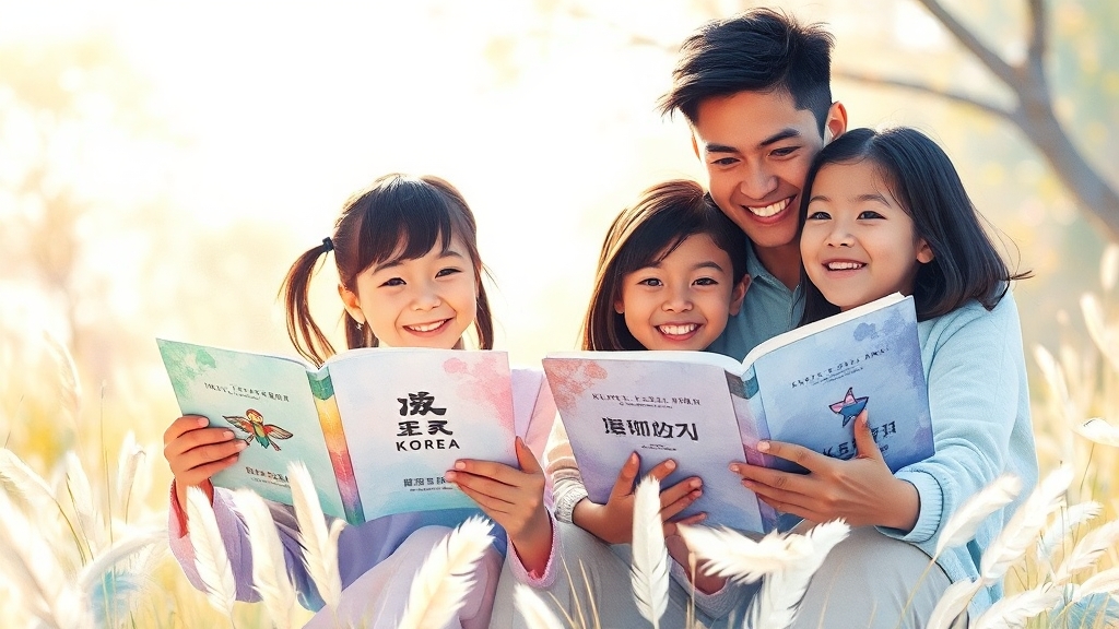 다문화 결혼 A to Z: 정의, 현황, 성공 전략 완벽 분석 7 다문화 가정 자녀, 어떻게 키울까요? (watercolor 스타일)