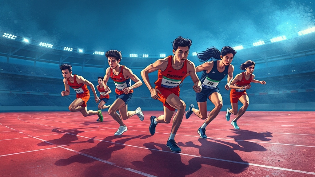 대구 러닝, 운동장 트랙에서 시작하세요! 코스, 팁, 행사 정보 2 대구 러닝코스: 트랙의 매력 (illustration 스타일)