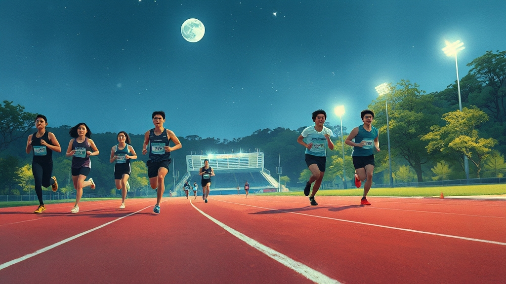 대구 러닝, 운동장 트랙에서 시작하세요! 코스, 팁, 행사 정보 3 대구 운동장 트랙 소개 (watercolor 스타일)