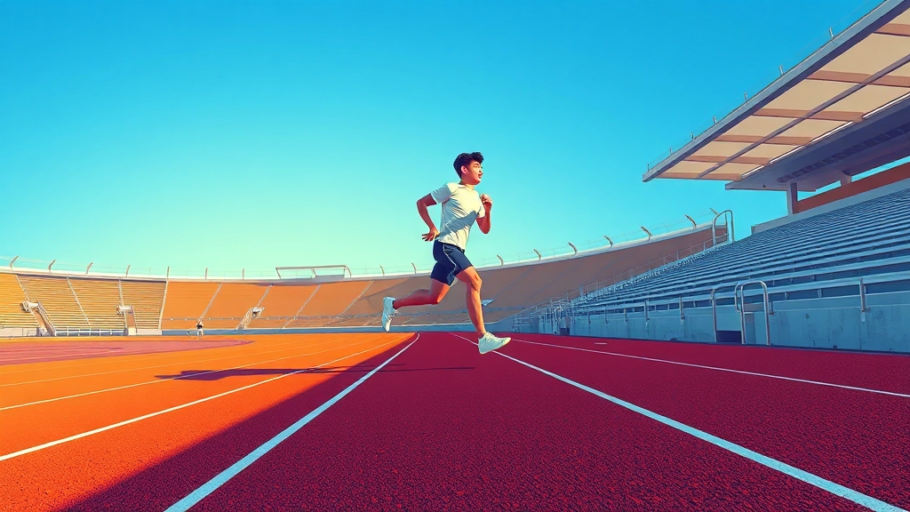 대구 러닝, 운동장 트랙에서 시작하세요! 코스, 팁, 행사 정보 4 운동장 트랙 이용 가이드 (illustration 스타일)