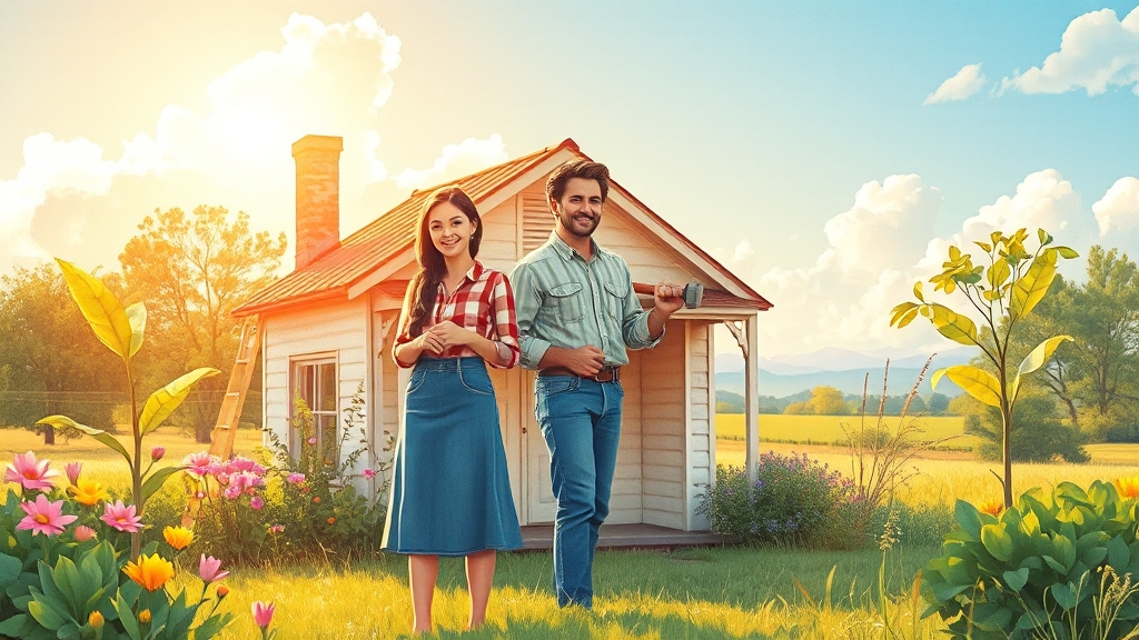 농촌 빈집, 꿈을 현실로! 빈집은행 활용법 A to Z 7 귀농귀촌과 연계된 활용 (illustration 스타일)