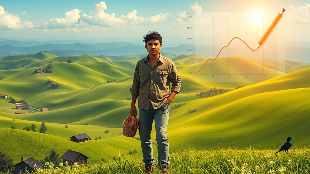 농어촌기본소득, 무엇부터 시작할까? 시범사업, 지원, 쟁점까지 5 재원 마련, 어떻게 할까? (illustration 스타일)