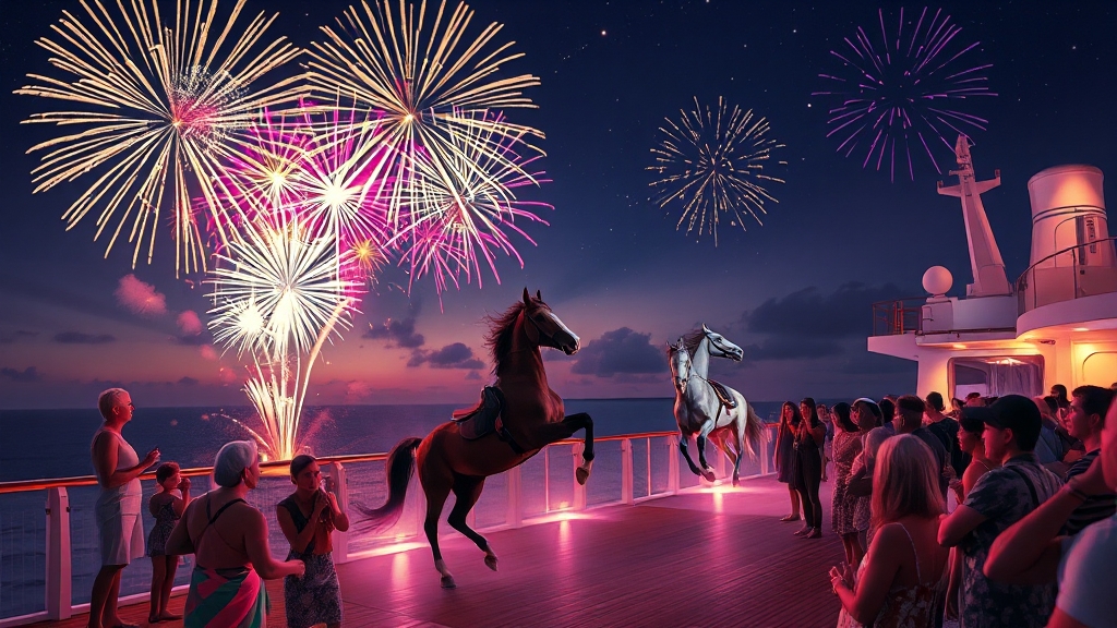 불꽃놀이와 공연 (realistic 스타일)