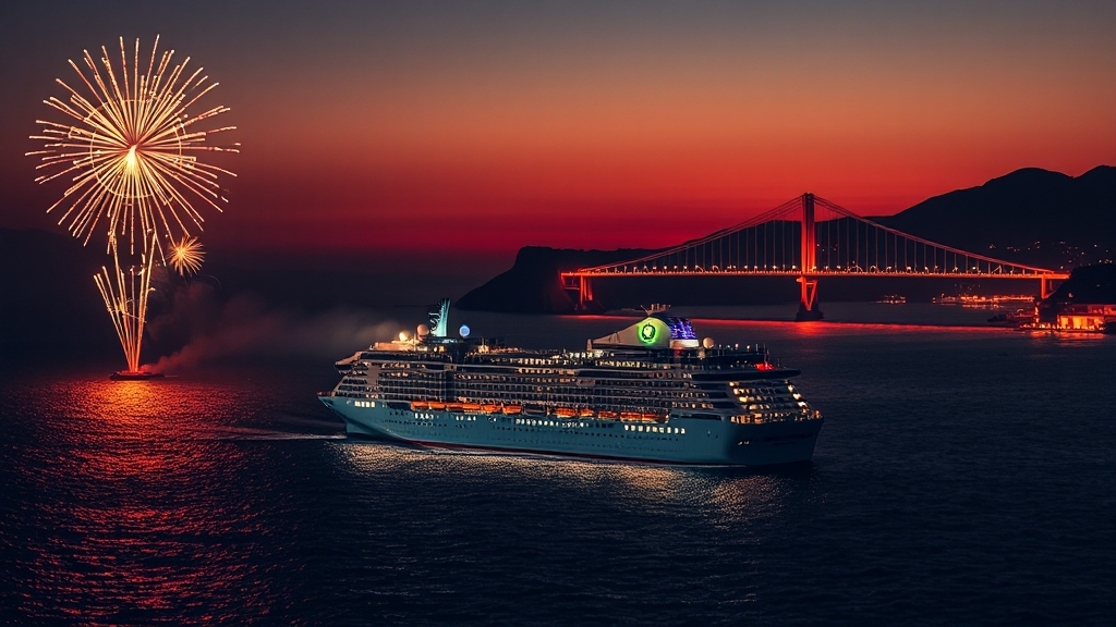 투어 코스와 바다 풍경 (realistic 스타일)