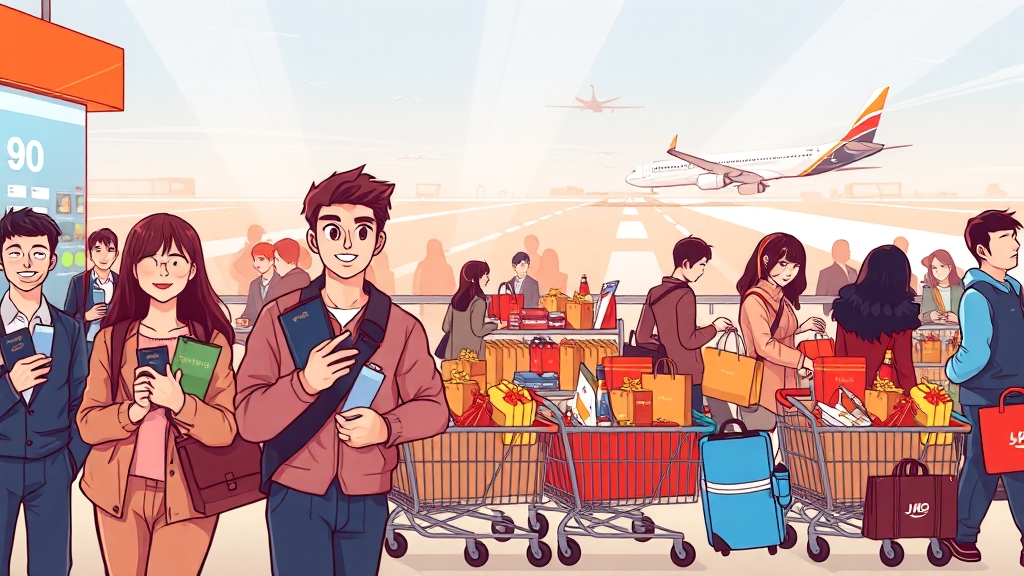 신라면세점 인터넷 쇼핑 A to Z: 꿀팁, 주문, 수령까지 완벽 가이드 5 면세품 수령 & 인도 절차 (공항별) (cartoon 스타일)