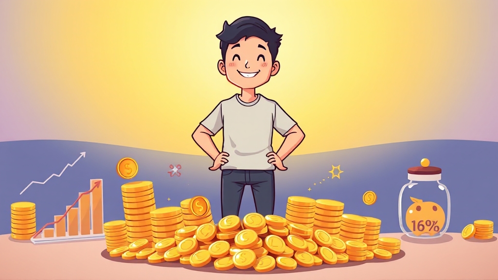 청년미래적금 A to Z: 가입 조건부터 혜택, 청년도약계좌 비교까지 4 금리, 혜택 및 예상 수익 (cartoon 스타일)