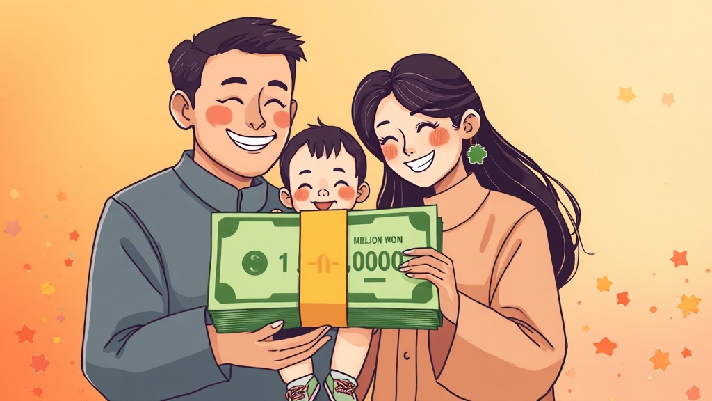 놓치면 손해! 부모급여, 아동수당 (illustration 스타일)