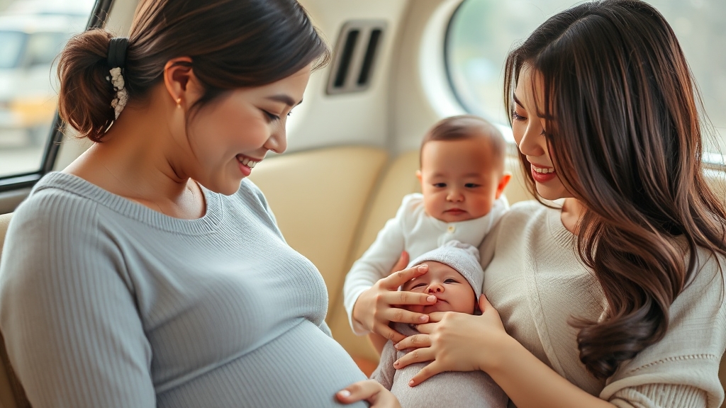 임산부를 위한 맞춤형 지원 정책 (realistic 스타일)