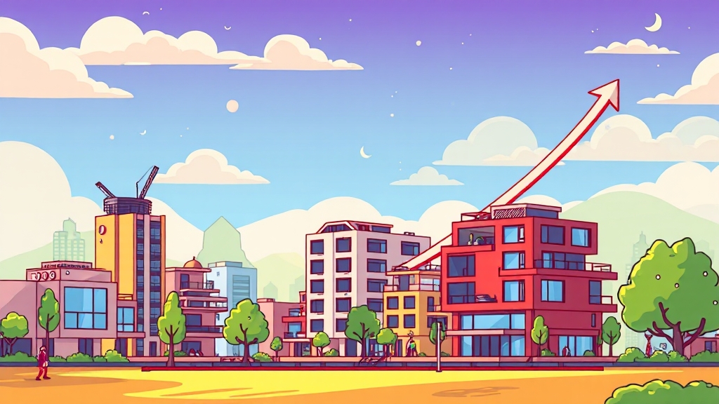 모듈러 주택 A to Z: 장점, 단점, 건설 과정, 미래 전망 5 모듈러 주택 시장 동향 (cartoon 스타일)