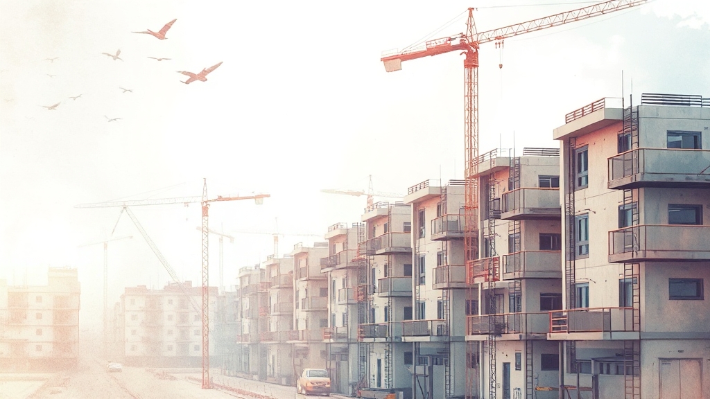 모듈러 주택 A to Z: 장점, 단점, 건설 과정, 미래 전망 7 건설업체 투자 현황 및 경쟁 (watercolor 스타일)