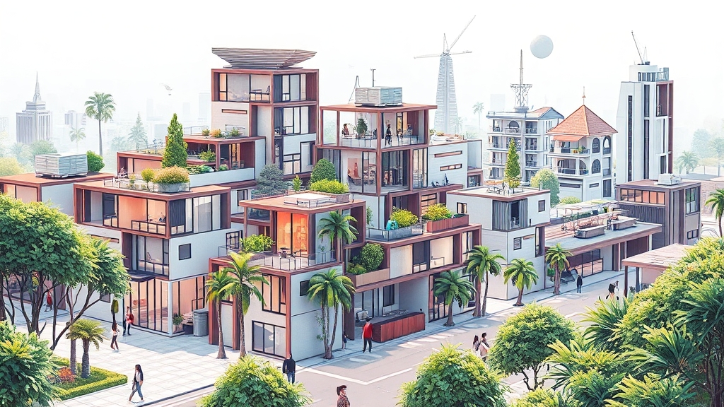 모듈러 주택 A to Z: 장점, 단점, 건설 과정, 미래 전망 8 모듈러 주택의 미래 (illustration 스타일)