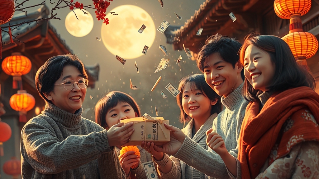 추석지원금 핵심 내용 (realistic 스타일)