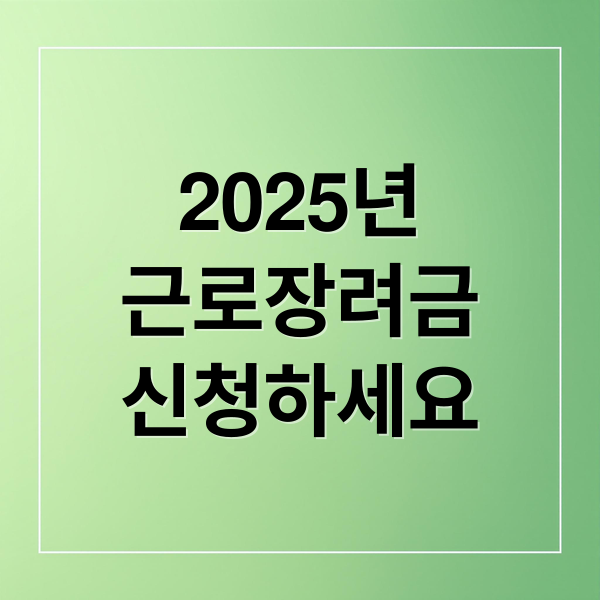 2025년 근로장려금 완벽 가이드: 신청 자격, 방법, 지급일 총정리