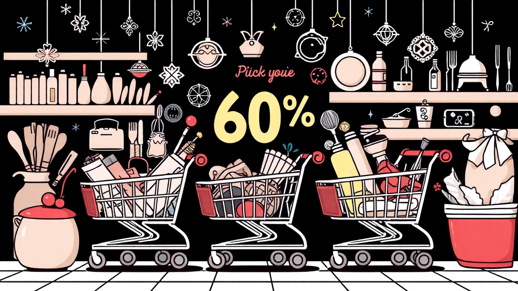 생활 & 주방용품 특가 (illustration 스타일)