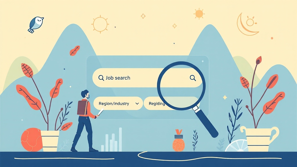 114 구인구직 완벽 활용법: 채용 정보 검색부터 구직 등록, 주의사항까지! 4 채용 정보 검색 및 확인 (illustration 스타일)