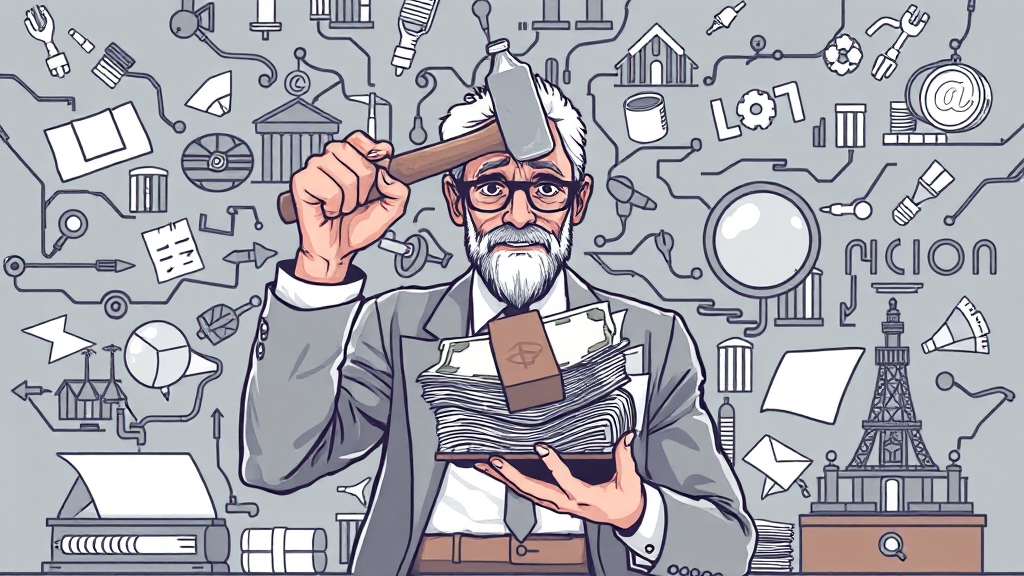 법원 경매 A to Z: 물건 검색부터 투자 성공 팁, 최신 동향 분석 6 경매 투자 시 주의사항 (illustration 스타일)