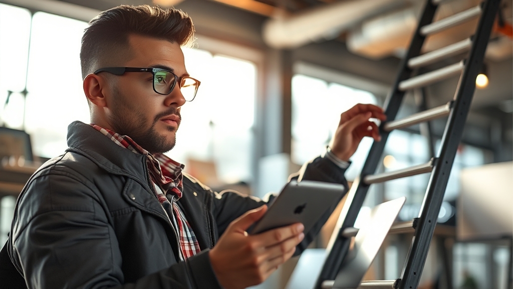 커리어 발전 (realistic 스타일)