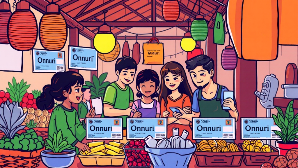 디지털 온누리상품권이란? (cartoon 스타일)