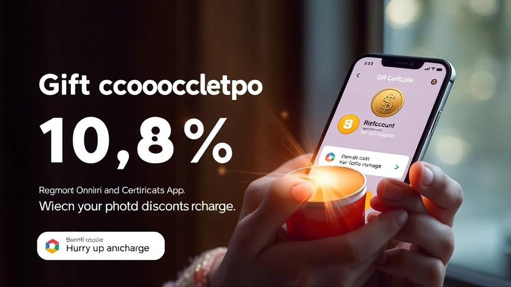 디지털 온누리상품권 충전 및 10% 할인 혜택 (realistic 스타일)