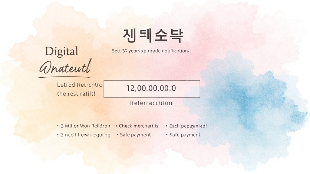 디지털 온누리상품권 사용 시 유의사항 (watercolor 스타일)