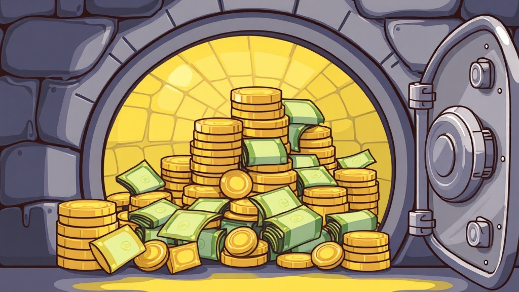 예치금 관련 세금 및 안전성 (cartoon 스타일)