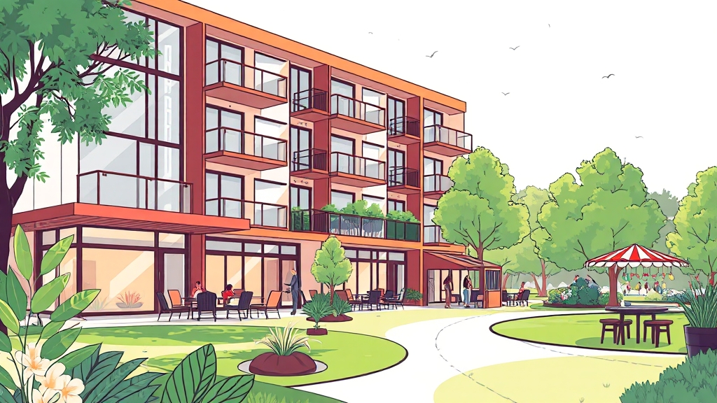 판교 디오르나인 줍줍 완전 분석: 기회? 입지, 가격, 투자 가치 총정리 6 커뮤니티 및 편의 시설 (illustration 스타일)