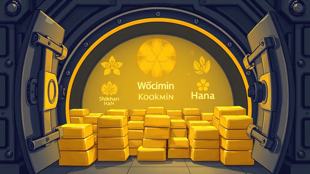 은행별 골드뱅킹 상품 비교 (illustration 스타일)