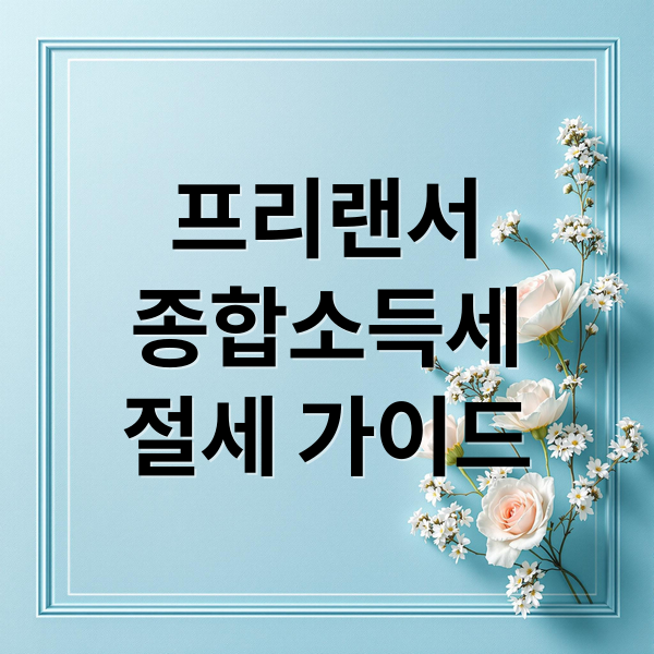 프리랜서 종합소득세 완벽 가이드: 신고 방법, 계산, 절세 팁 A to Z