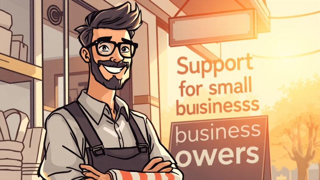 소상공인 지원 사업 활용 전략 (illustration 스타일)