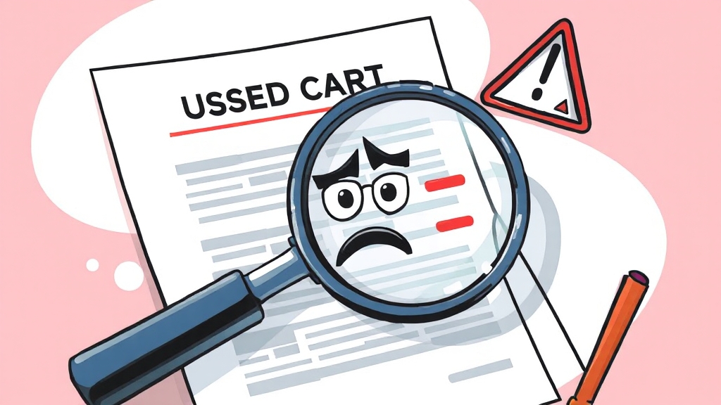 여수 중고차 완벽 가이드: 시세, 매입/판매, 직거래, 사기 예방 A to Z 7 중고차 매매 시 사기 피해 예방 (illustration 스타일)