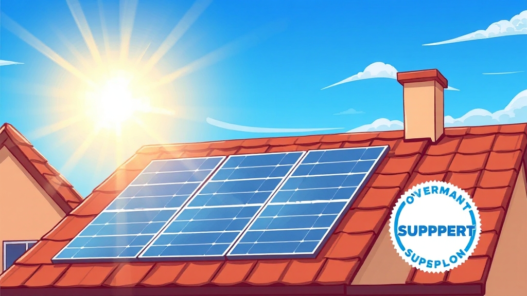 가정용 태양광 설치 A to Z: 비용, 정부 지원, 유지 관리, 수익까지! 4 정부 지원, 어떻게 받을까? (cartoon 스타일)