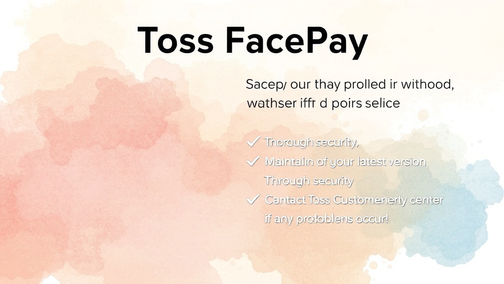 토스 페이스페이 완벽 가이드: 등록부터 사용, 혜택, 보안까지! 8 페이스페이 사용 시 주의사항 (watercolor 스타일)
