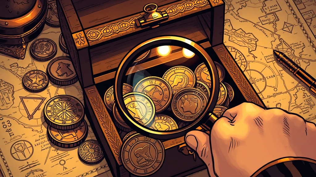 희귀 동전 완벽 가이드: 년도별 가격, 거래 방법, 보관 팁 A to Z 2 희귀 동전이란? (illustration 스타일)