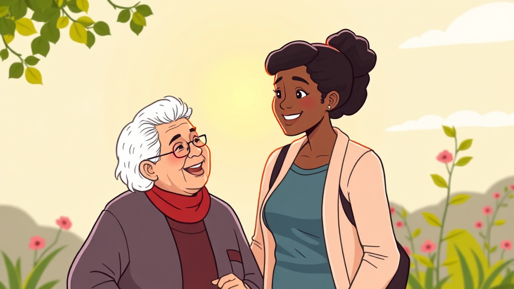 사회복지 현장실습 (cartoon 스타일)