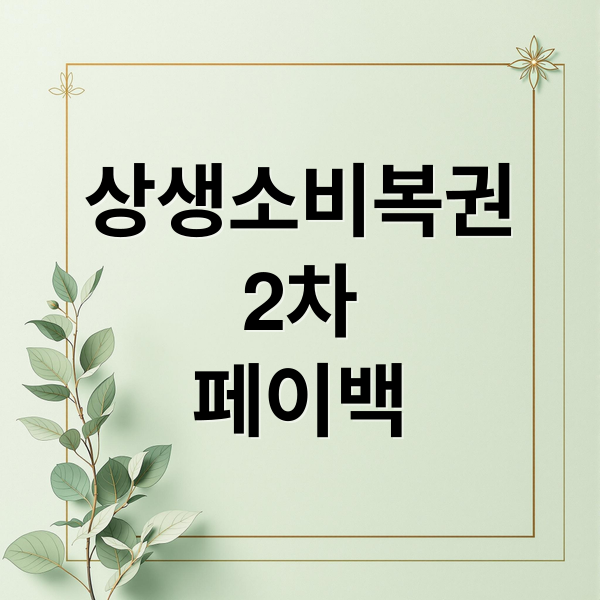 상생소비복권 2차 완벽 가이드: 당첨 확인부터 페이백 신청까지!