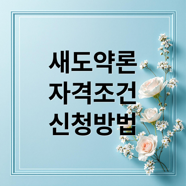 새도약론 완벽 가이드: 자격, 한도, 금리, 신청 방법 총정리