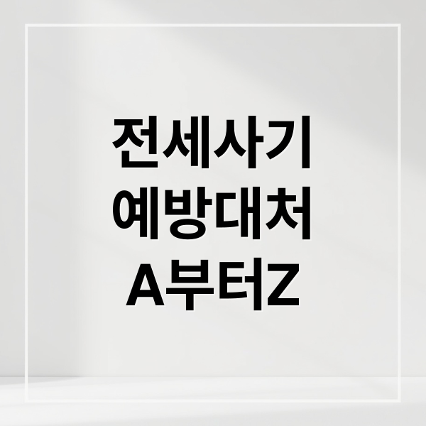 전세사기 완벽 예방: 계약부터 피해 대처까지 A to Z