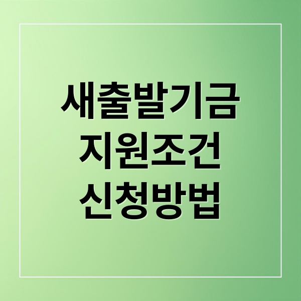 새출발기금 완벽 가이드: 지원 조건, 신청 방법, 채무 조정 꿀팁!