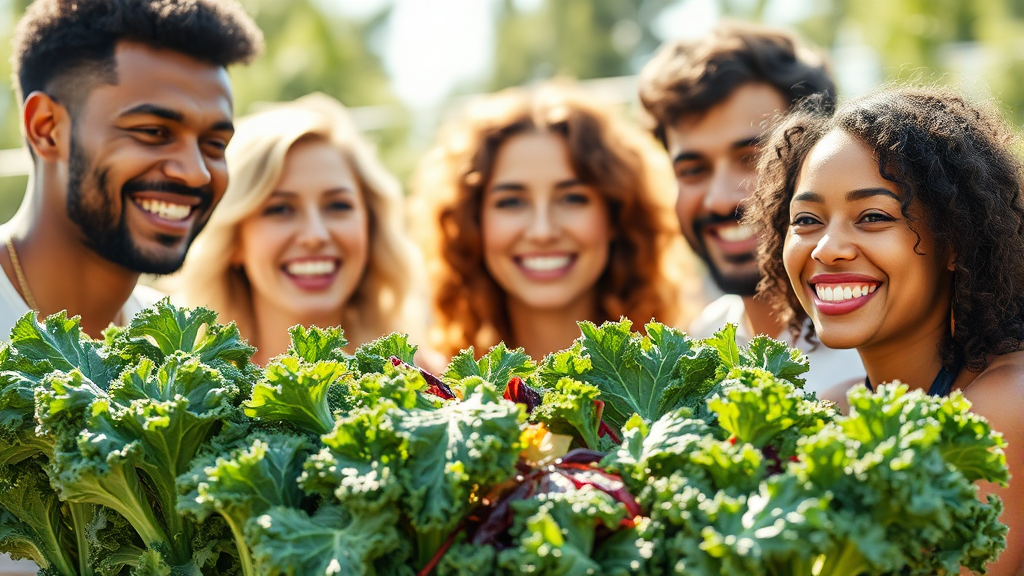 컬리케일, 건강한 선택! (realistic 스타일)