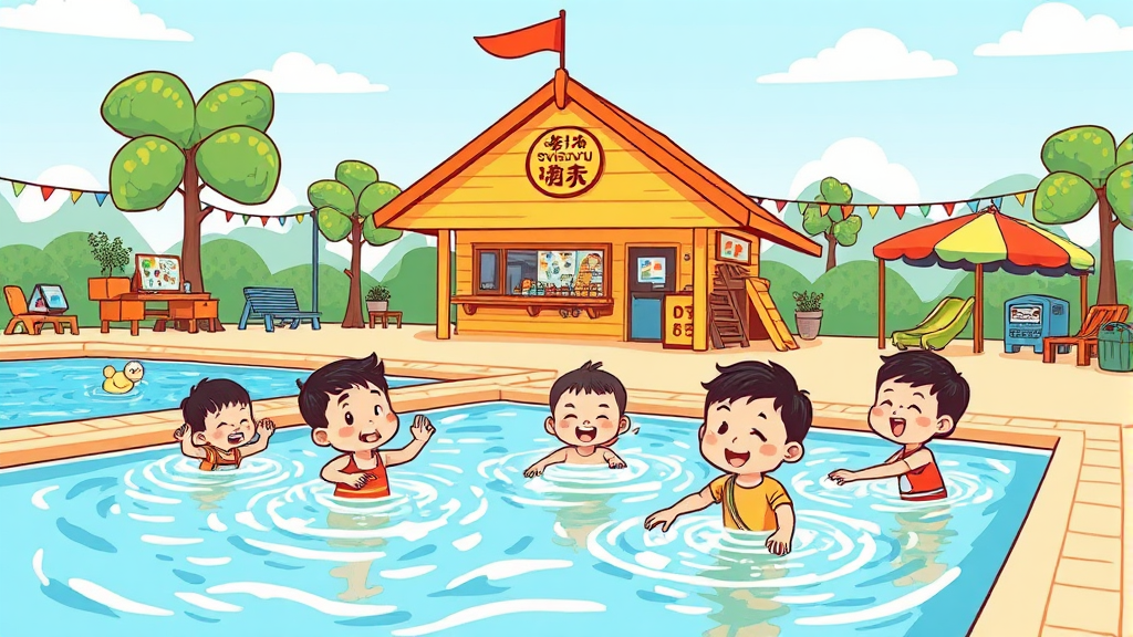 오시유 부대시설 꿀팁 (cartoon 스타일)