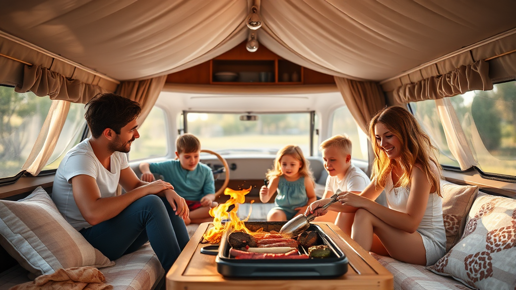 오시유 글램핑/카라반 시설 안내 (realistic 스타일)