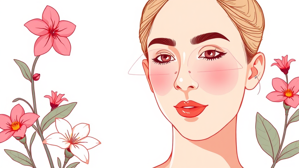 파비플로라 추출물의 피부 효능 (illustration 스타일)