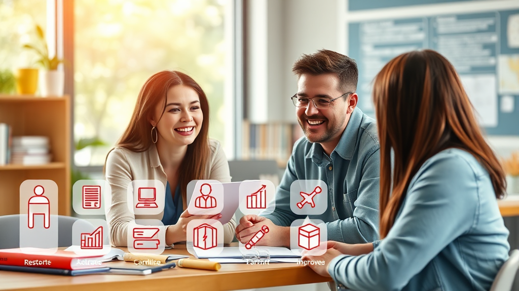 GSEEK 주요 교육 분야 (realistic 스타일)